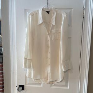NIC+ZOE Cream Button Down Shirt